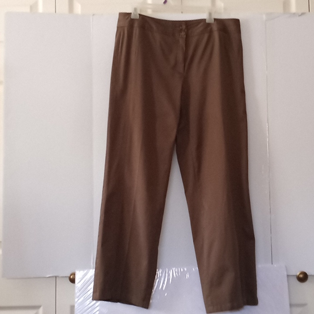 R.Q.T. Women's High Waisted Khakis Pants - Size (12) - Taupe